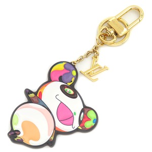 ルイヴィトン キーホルダー LV × TM スーパーフラット モノグラムキャンバス マルチカラー モノグラムパンダ 村上隆 バッグチャーム  M02467 中古