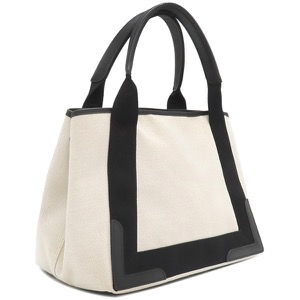 バレンシアガ トートバッグ ネイビーカバス キャンバス ホワイト 白 黒  339933 中古