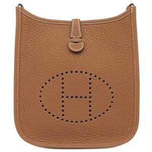 エルメス ショルダーバッグ エヴリンTPM アマゾン ジグザグ トリヨンクレマンス ブラウン 茶  中古