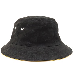 ルイヴィトン ハット シャポー モノグラムデニム コットン ブラック M #58 黒 黄色 バケットハット リバーシブル  M76208 中古