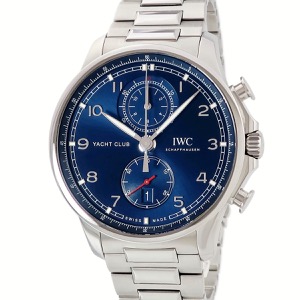 IWC ポルトギーゼ ヨットクラブ クロノグラフ IW390701 ブルー 青 デイト スモールセコンド 自動巻き