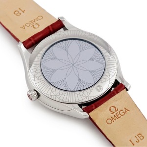 オメガ デ ヴィル トレゾア 428.18.36.60.04.002 純正ダイヤ シルバー レッド クオーツ