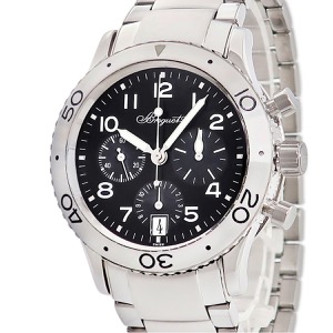 ブレゲ トランスアトランティック タイプXX 3820ST ブラック コインエッジ クロノグラフ アラビア 自動巻き