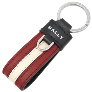 バリー キーリング RBN STR KEYFOB レザー レッド キーホルダー 赤 白 黒未使用 MLK00R 中古