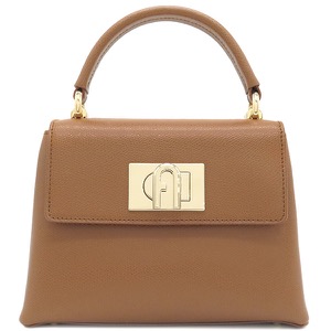 フルラ 2WAYバッグ FURLA 1927 トップハンドル ミニ レザー ブラウン未使用 茶 ショルダー ハンドバッグ wb00109are00003b00 中古