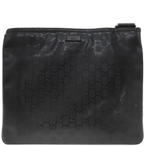 グッチ ショルダーバッグ GGインプリメ ショルダーバッグ PVC ブラック 黒  201446 中古