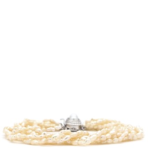 ブレスレット パール ７連 K14WG ホワイト 中古