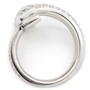 ティファニー リング 指輪 Tワン ワイド ダイヤ K18WG シルバー T＆Co. 750 WG 18金 パヴェダイヤ  68170036 中古