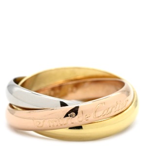 カルティエ リング 指輪 トリニティ クラシック K18WG マルチカラー #56(JP16) 3カラー スリーカラー  中古