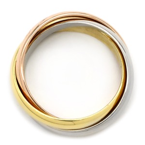 カルティエ リング 指輪 トリニティ クラシック K18WG マルチカラー #56(JP16) 3カラー スリーカラー  中古