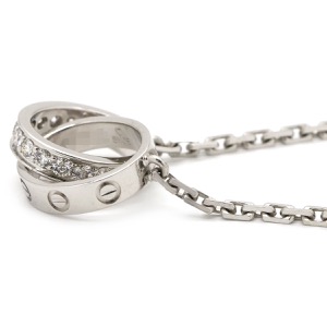 カルティエ ネックレス ベビーラブ ダイヤ K18WG シルバー 18金 750WG   B7013700 中古