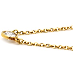 ティファニー ネックレス バイザヤード シングルダイヤモンド ペンダント K18YG ゴールド 750YG T&Co. 1石 エルサペレッティ  中古