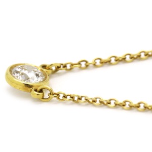 ティファニー ネックレス バイザヤード シングルダイヤモンド ペンダント K18YG ゴールド 750YG T&Co. 1石 エルサペレッティ  中古