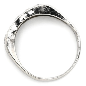 リング 指輪 ダイヤリング Pt900 シルバー 5P 5粒 一文字  中古