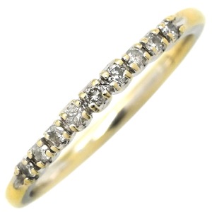 リング 指輪 ダイヤモンド リング K10WG シルバー 中古