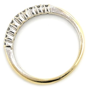 リング 指輪 ダイヤモンド リング K10WG シルバー 中古