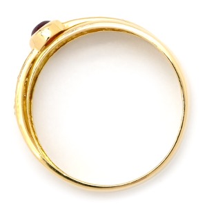 リング 指輪 ルビー ダイヤリング K18YG ゴールド Au750 18K 18金  中古