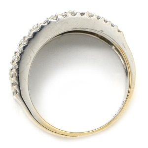 リング 指輪 ブラックダイヤ リング K18WG シルバー 中古