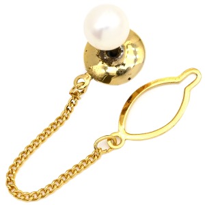 タイピン パール 真珠 K18YG ゴールド 750 YG  中古
