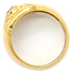 リング 指輪 ダイヤリング K18YG ゴールド 1P 1粒  中古