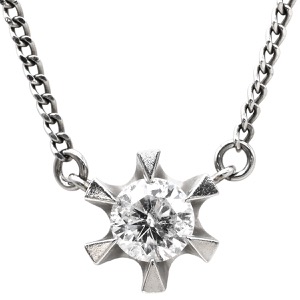 ネックレス ダイヤペンダント Pt850 シルバー 1P 1粒  中古