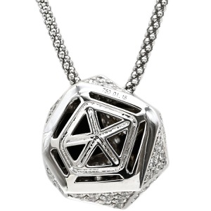 ネックレス ダイヤ ペンダント K18WG シルバー 750 18K 18金 WG   中古