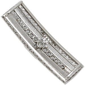 アクセサリー 帯どめ ダイヤ Pt シルバー 帯留 Pm  中古