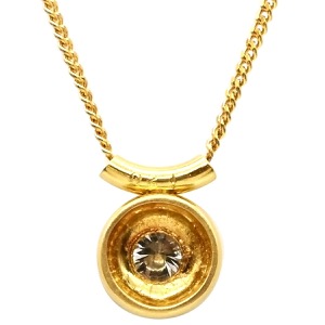 ネックレス ダイヤペンダント K18YG ゴールド 750 18K 1P 1粒  中古