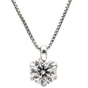 ネックレス ダイヤペンダント Pt900 シルバー 1P 1粒  中古