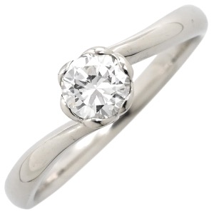 リング 指輪 ダイヤリング Pt900 シルバー 1P 1粒  中古