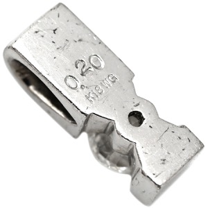 ペンダントトップ ダイヤ ペンダントトップ K18WG シルバー 1P 1粒 ペンダントヘッド 18K 18金 750  中古