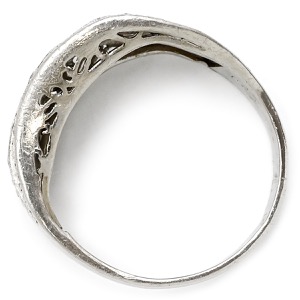 リング 指輪 ダイヤリング Pt900 シルバー 中古