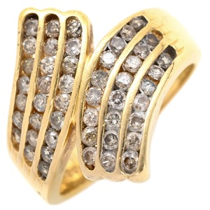 リング 指輪 ダイヤリング K18YG ゴールド 中古