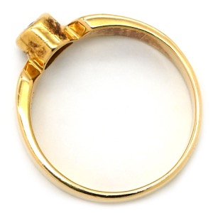 リング 指輪 ダイヤリング K18YG ゴールド 1P 1粒  中古