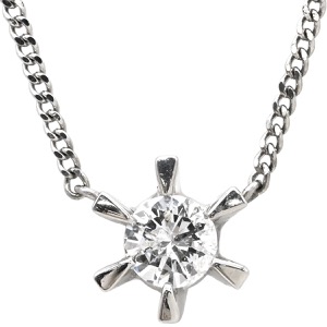ネックレス ダイヤペンダント Pt900 シルバー 1P 1粒  中古
