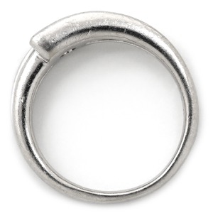 リング 指輪 ダイヤリング Pt900 シルバー 1P 1粒 名前の刻印あり  中古