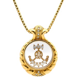 ネックレス ダイヤペンダント K18YG ゴールド 750 18K   中古