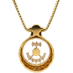 ネックレス ダイヤペンダント K18YG ゴールド 750 18K   中古