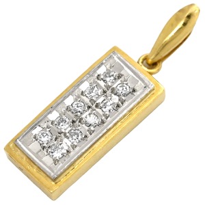 ペンダントトップ ダイヤ ペンダントトップ K18YG ゴールド ペンダントヘッド 18K 18金 750  中古