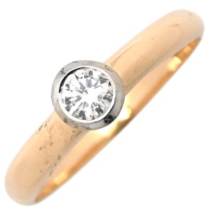リング 指輪 ダイヤリング K14 ゴールド 中古