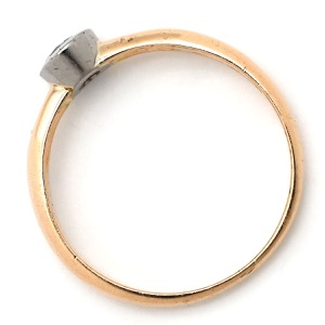 リング 指輪 ダイヤリング K14 ゴールド 中古