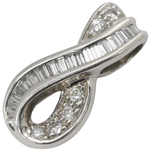 ペンダントトップ ダイヤ ペンダントトップ Pt900 シルバー ペンダントヘッド Pt  中古