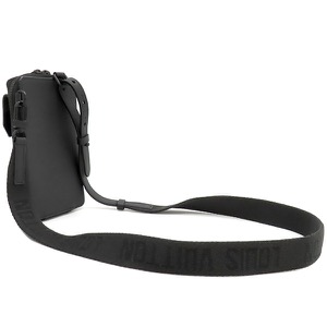 ルイヴィトン ショルダーバッグ LV アエログラム フォンポーチ  グレインレザー ブラック 黒 ポシェット 斜め掛け  M57089 中古