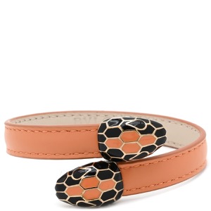 ブルガリ ブレスレット セルペンティ フォーエバー レザー ブレス レザー ピンク スネーク 蛇 中古