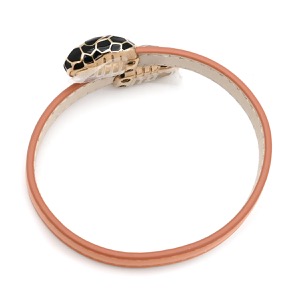 ブルガリ ブレスレット セルペンティ フォーエバー レザー ブレス レザー ピンク スネーク 蛇 中古