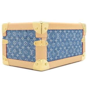 ルイヴィトン 小物 コフレ トレゾール 24 モノグラムデニム ブルー 青 ジュエリーケース  M24572 中古