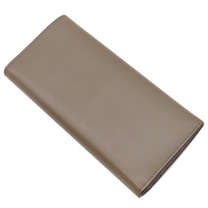 フェンディ 長財布 FENDI ROMA ロゴ レザー グレー グレージュ  8MO251 中古