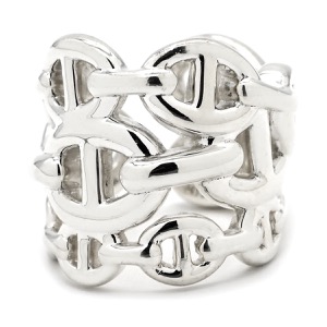 エルメス リング 指輪 シェーヌダンクル アンシェネ GM シルバー925 シルバー #46(JP6) アクセサリー AG925  中古