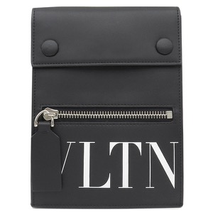 ヴァレンティノ ショルダーバッグ VLTN ロゴ ネックポーチ レザー ブラック ミニバッグ 黒  UY2P0Q83LVN 中古