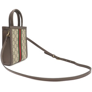 グッチ 2WAYバッグ スーパー ミニバッグ GGスプリームキャンバス ブラウン 茶 ハンドバッグ ショルダー  772317 中古